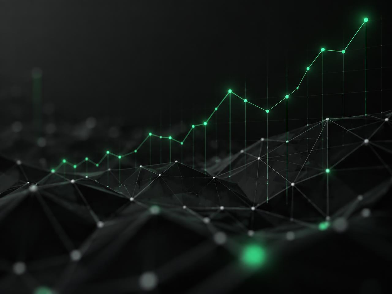 Gráfico de crescimento e rede de tecnologia